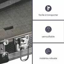 Valise d\'outillage avec des coins arrondis en aluminium 430 x 300 x 150mm (1827-1)