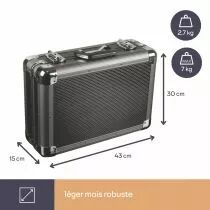 Valise d\'outillage avec des coins arrondis en aluminium 430 x 300 x 150mm (1827-1)
