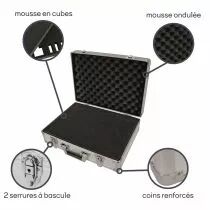 Valise en aluminium 455 x 330 x 152mm (1819-42A)