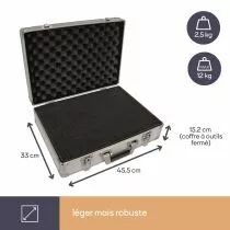 Valise en aluminium 455 x 330 x 152mm (1819-42A)