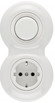 Variateur à pression LED/ halogéne porcelaine blanc 3-130 w (100407)