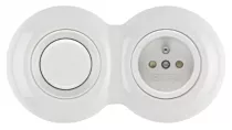 Variateur à pression LED/ halogéne porcelaine blanc 3-80 w (100408)