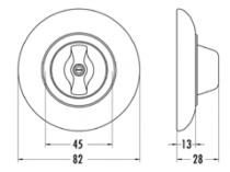 Variateur par pression porcelaine Pour lampes halogènes avec transformateur électronique et lampes à incandescence 20315 W (173