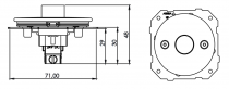 Variateur rotatif 1-10V (va-et-vient) laiton doré satiné porcelaine noire de la collection Do low de Fontini (343E7062)