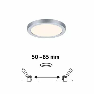 VariFit Panneau encastr� LED Areo IP44 rond 118mm 850lm 3000K Chrome mat (93033)