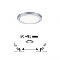 VariFit Panneau encastré LED Areo IP44 rond 118mm 850lm 4000K Chrome mat (93037)