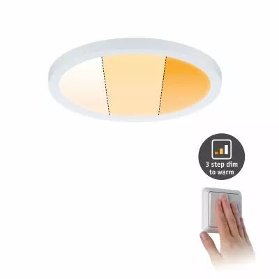 VariFit Panneau encastr� LED Areo IP44 rond 175mm 1700lm 2000 - 4000K Blanc d�poli (92989)
