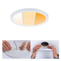 VariFit Panneau encastré LED Areo IP44 rond 175mm 1700lm 2000 - 4000K Blanc dépoli (92989)