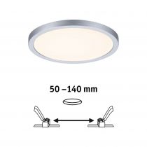 VariFit Panneau encastré LED Areo IP44 rond 175mm 1800lm 3000K Chrome mat (93034)