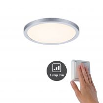 VariFit Panneau encastré LED Areo IP44 rond 175mm 1800lm 3000K Chrome mat (93051)