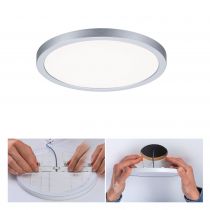 VariFit Panneau encastré LED Areo IP44 rond 175mm 1800lm 4000K Chrome mat (93038)