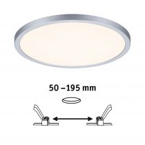 VariFit Panneau encastré LED Areo IP44 rond 230mm 2200lm 3000K Chrome (93052)