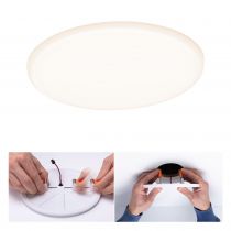 VariFit Panneau encastré LED Veluna IP44 rond 215mm 1900lm White Switch Transparent (95382)