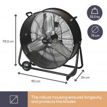 Ventilateur de sol - inclinable - 75 cm (30\ ) (CFAN0475)
