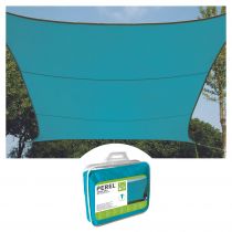 VOILE SOLAIRE - CARRÉ 3.6 x 3.6 m, COULEUR : BLEU CIEL