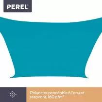 VOILE SOLAIRE - CARR&Eacute; 3.6 x 3.6 m, COULEUR : BLEU CIEL
