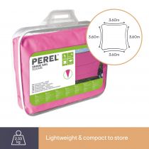 VOILE SOLAIRE - CARRÉ 3.6 x 3.6 m, couleur: fuchsia
