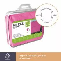 VOILE SOLAIRE - CARR&Eacute; 3.6 x 3.6 m, couleur: fuchsia