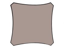 VOILE SOLAIRE - CARRÉ 3.6 x 3.6 m, couleur: gris taupe