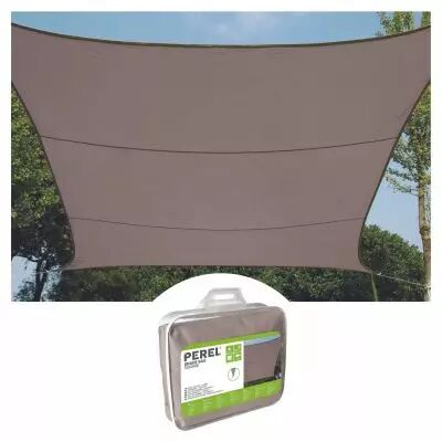 VOILE SOLAIRE - CARR� 3.6 x 3.6 m, couleur: gris taupe
