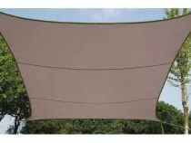 VOILE SOLAIRE - CARR&Eacute; 3.6 x 3.6 m, couleur: gris taupe