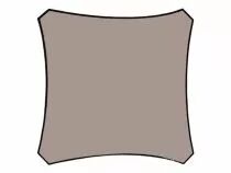 VOILE SOLAIRE - CARR&Eacute; 3.6 x 3.6 m, couleur: gris taupe