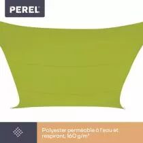 VOILE SOLAIRE - CARR&Eacute; 3.6 x 3.6 m, couleur: vert lime