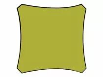 VOILE SOLAIRE - CARR&Eacute; 3.6 x 3.6 m, couleur: vert lime