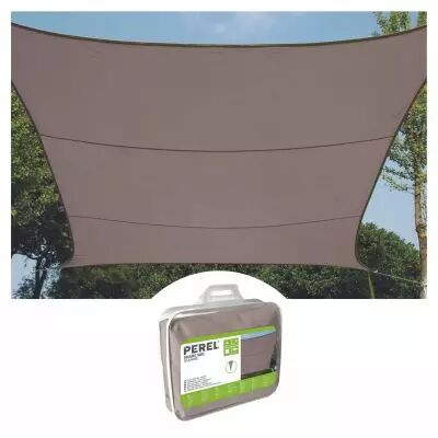 VOILE SOLAIRE - CARR� 5 x 5 m, couleur: gris taupe