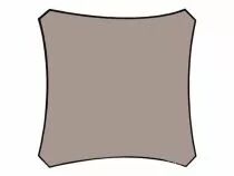 VOILE SOLAIRE - CARR&Eacute; 5 x 5 m, couleur: gris taupe