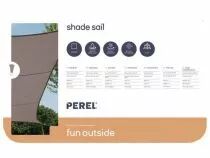 VOILE SOLAIRE - CARR&Eacute; 5 x 5 m, couleur: gris taupe