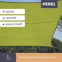 VOILE SOLAIRE - CARRÉ 5 x 5 m, couleur: vert lime