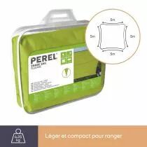 VOILE SOLAIRE - CARR&Eacute; 5 x 5 m, couleur: vert lime