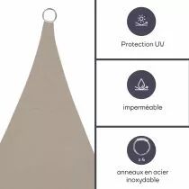 VOILE SOLAIRE - RECTANGULAIRE - 2 x 3 m - COULEUR : CR&Egrave;ME (GSS4320CR)