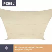 VOILE SOLAIRE - RECTANGULAIRE - 2 x 3 m - COULEUR : CR&Egrave;ME (GSS4320CR)