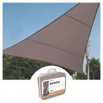 VOILE SOLAIRE - TRIANGLE 3.6 x 3.6 x 3.6 m, couleur: gris taupe