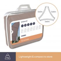VOILE SOLAIRE - TRIANGLE 3.6 x 3.6 x 3.6 m, couleur: gris taupe
