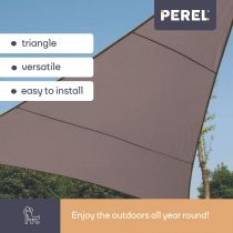 VOILE SOLAIRE - TRIANGLE 5 x 5 x 5 m, couleur: gris taupe