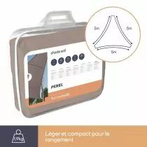 VOILE SOLAIRE - TRIANGLE 5 x 5 x 5 m, couleur: gris taupe