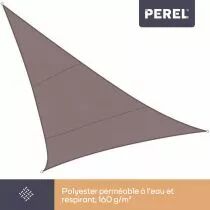 VOILE SOLAIRE - TRIANGLE 5 x 5 x 5 m, couleur: gris taupe