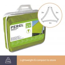 VOILE SOLAIRE - TRIANGLE 5 x 5 x 5 m, couleur: vert lime