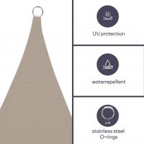 Voile solaire carré - 3.6 x 3.6m, couleur: crème (GSS4360)