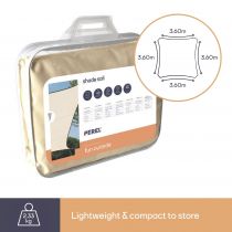Voile solaire carré - 3.6 x 3.6m, couleur: crème (GSS4360)
