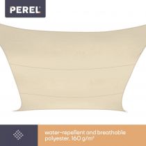 Voile solaire carré - 3.6 x 3.6m, couleur: crème (GSS4360)