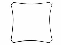 Voile solaire carr&eacute; - 3.6 x 3.6m, couleur: cr&egrave;me (GSS4360)