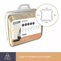 Voile solaire carr&eacute; - 5 x 5m, couleur: cr&egrave;me (GSS4500)