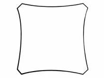 Voile solaire carr&eacute; - 5 x 5m, couleur: cr&egrave;me (GSS4500)