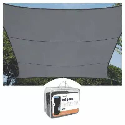 VOILE SOLAIRE PERM�ABLE - CARR� - 5 x 5 m - COULEUR: ANTHRACITE (GSS4500PEC)