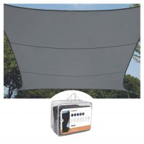 VOILE SOLAIRE PERMÉABLE - CARRÉ - 5 x 5 m - COULEUR: ANTHRACITE (GSS4500PEC)