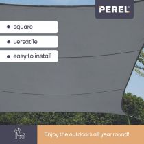 VOILE SOLAIRE PERMÉABLE - CARRÉ - 5 x 5 m - COULEUR: ANTHRACITE (GSS4500PEC)